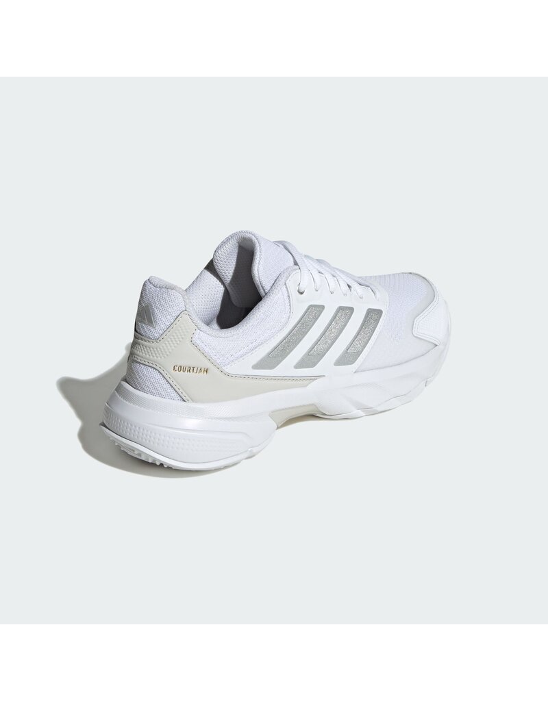 Adidas Woman's CourtJam Control 3 Cloud White / Silver Metallic / Grey One