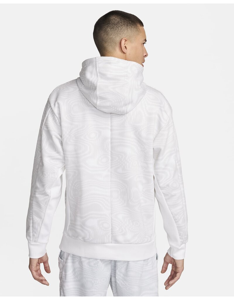 Nike NikeCourt Heritage Men's Dri-FIT Fleece Tennis Hoodie White Medium