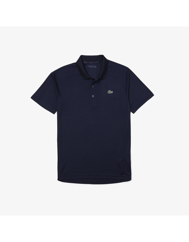 Lacoste SPORT Breathable Run-Resistant Interlock Polo Navy