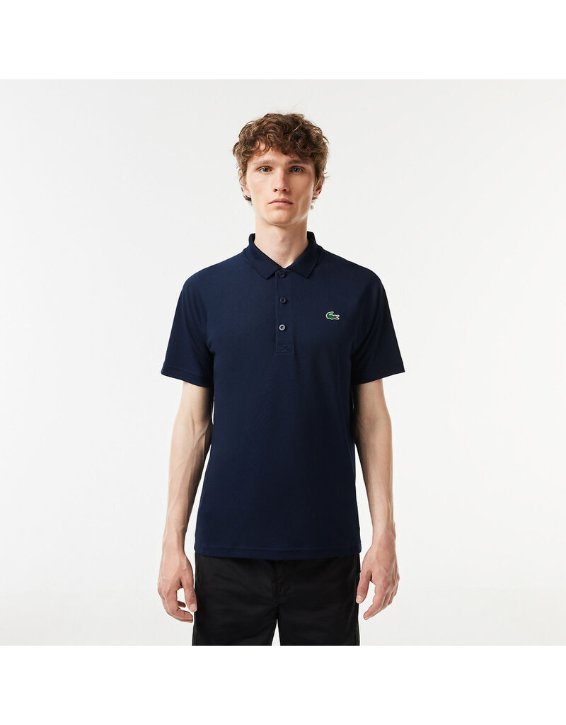 Lacoste SPORT Breathable Run-Resistant Interlock Polo Navy