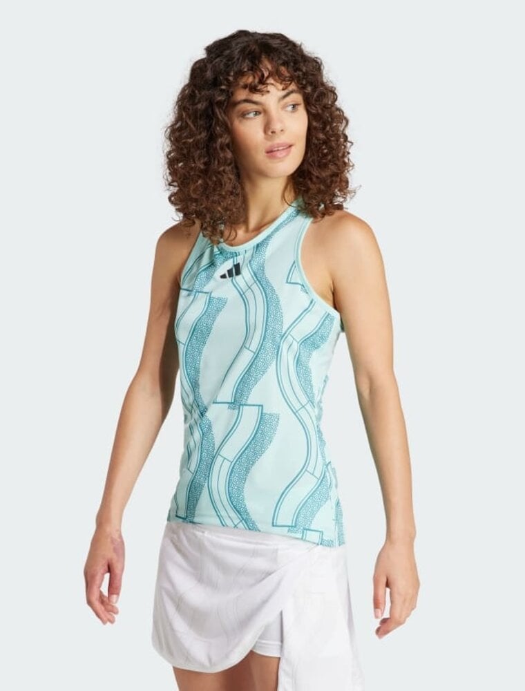 Adidas Club Tennis Graphic Tank Top Flash Aqua