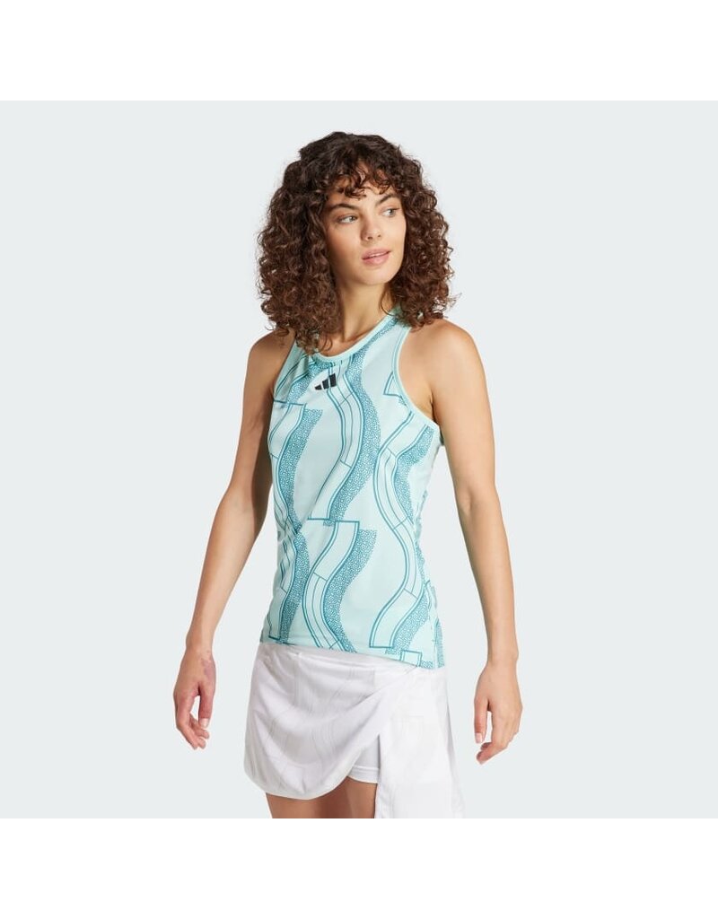 Adidas Club Tennis Graphic Tank Top Flash Aqua