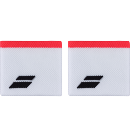 Babolat Babolat Logo Wristbands White/Strike Red