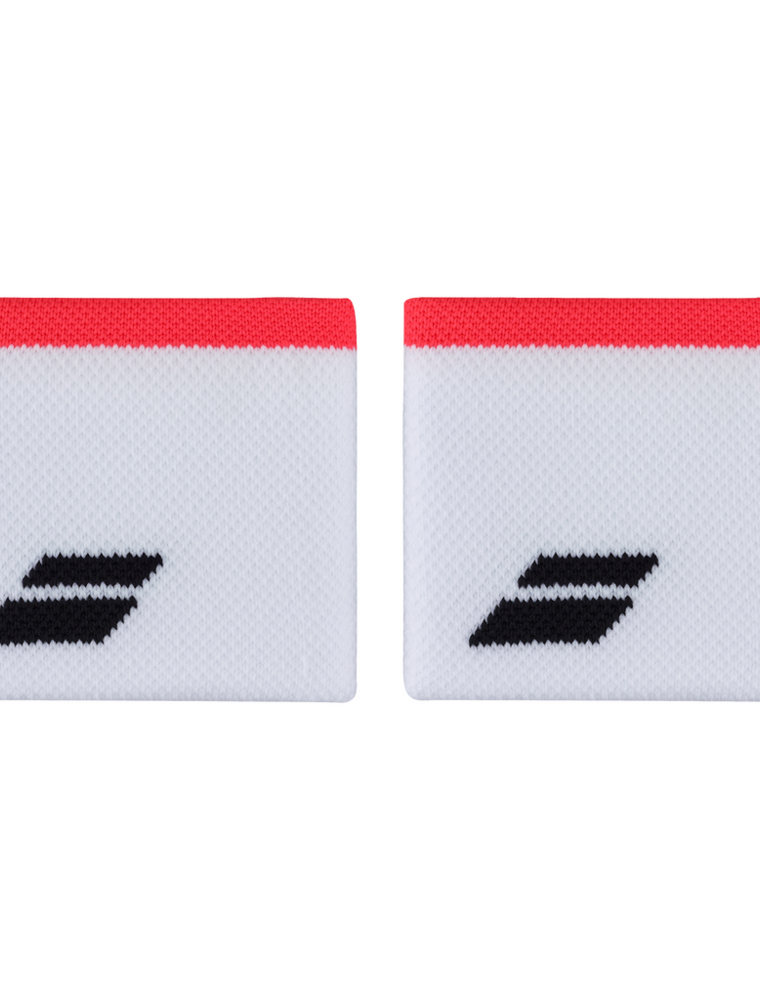 Babolat Babolat Logo Wristbands White/Strike Red
