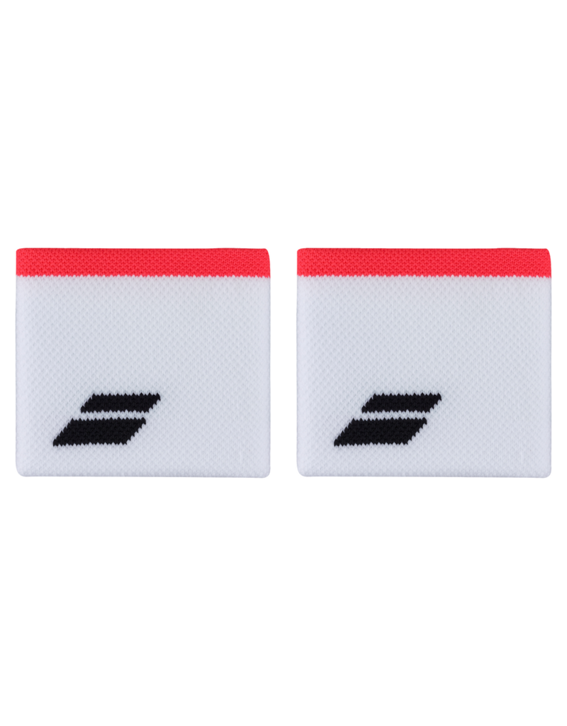 Babolat Babolat Logo Wristbands White/Strike Red