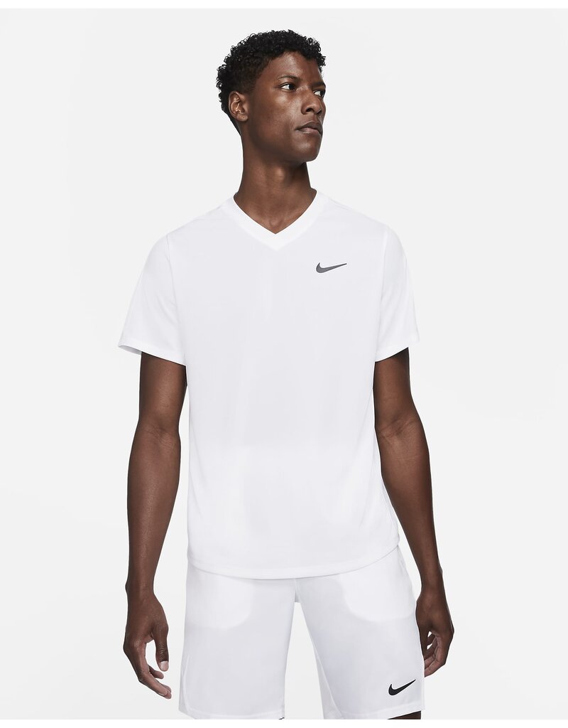 Nike Court Dryfit Victory Top White Medium