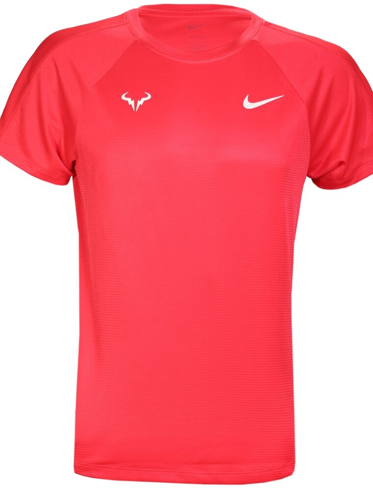 Nike Rafa Challenger Dri-Fit Short Sleeve Tennis Top Red