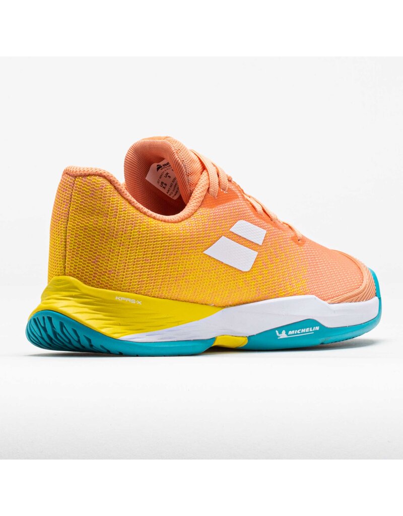 Babolat Jet Mach 3 All Court Junior Shoe- Coral/Gold Fusion