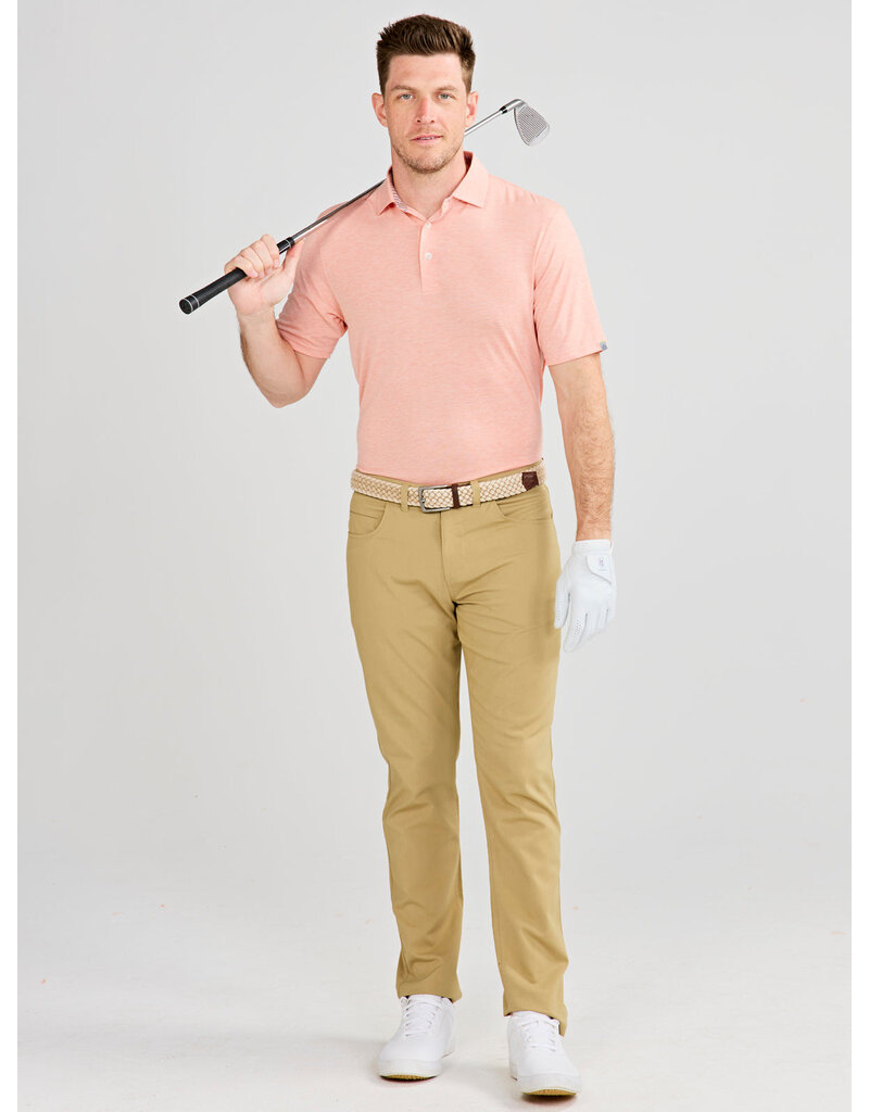 Tasc Cloud Lightweight Polo  Shirt - Lotus Heather