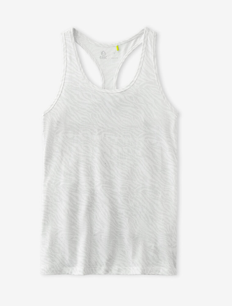 Tasc Recess Racer Back Tank Light Gray Ripple