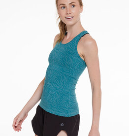Tasc Recess Racer Back Tank Mountain Green Ripple