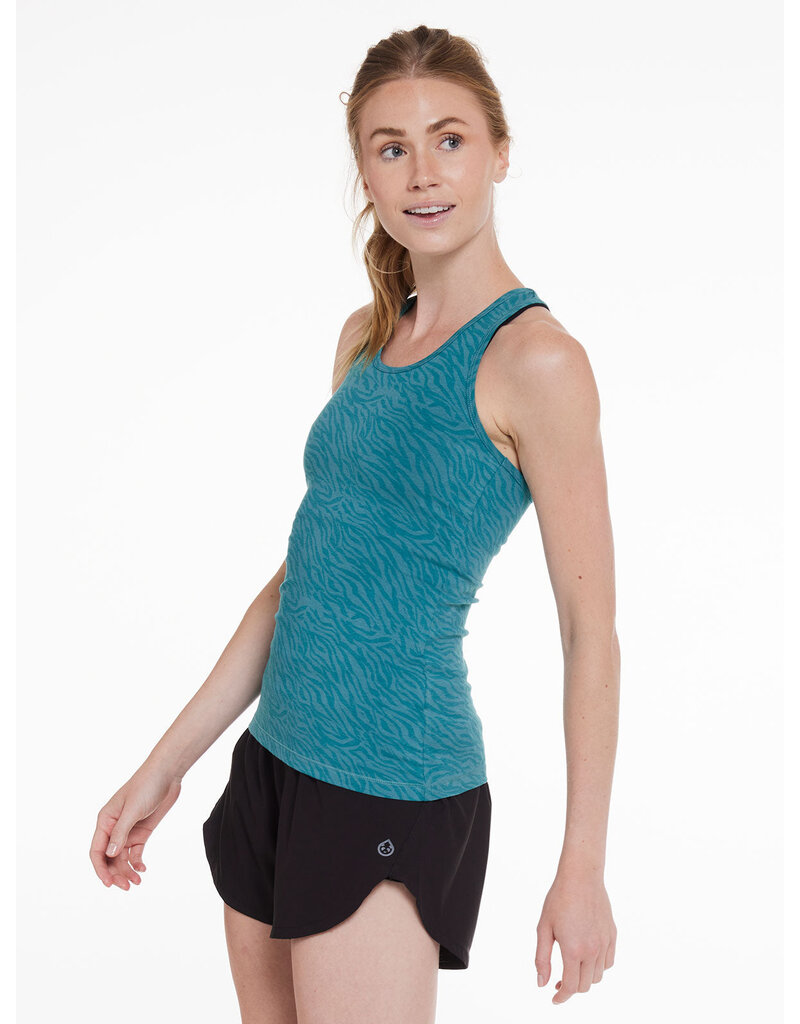 Tasc Recess Racer Back Tank Mountain Green Ripple