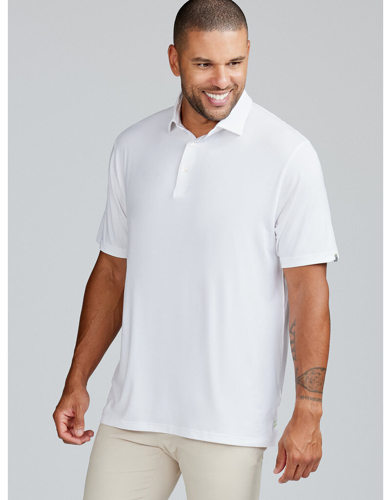 Tasc Cloud Lightweight Polo  Shirt - White