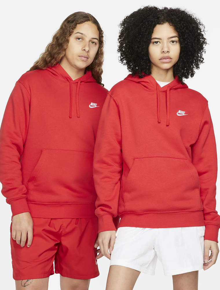 Nike Sportswear Club Pullover Hoodie Red