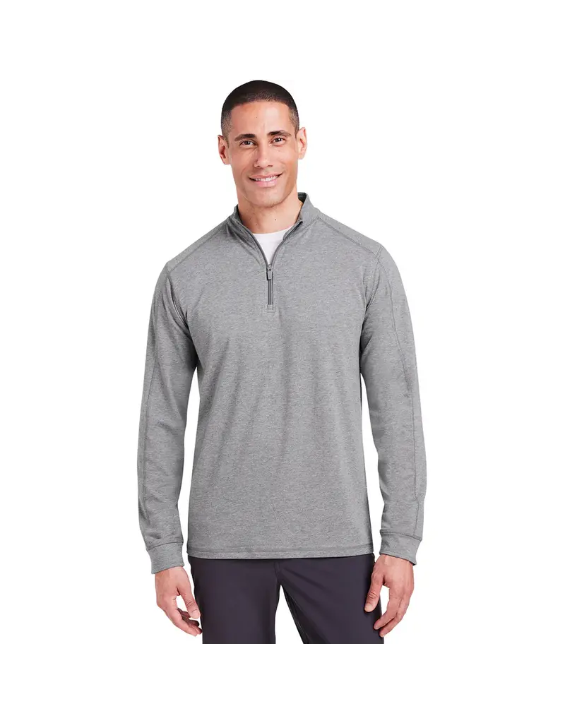 Tasc Carrollton 1/4  Quarter Zip Marble Heather/Shark Gray