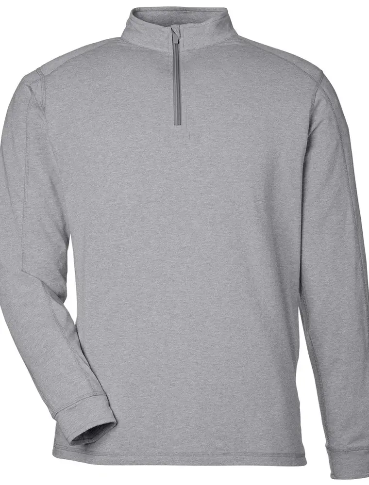 Tasc Carrollton 1/4  Quarter Zip Marble Heather/Shark Gray