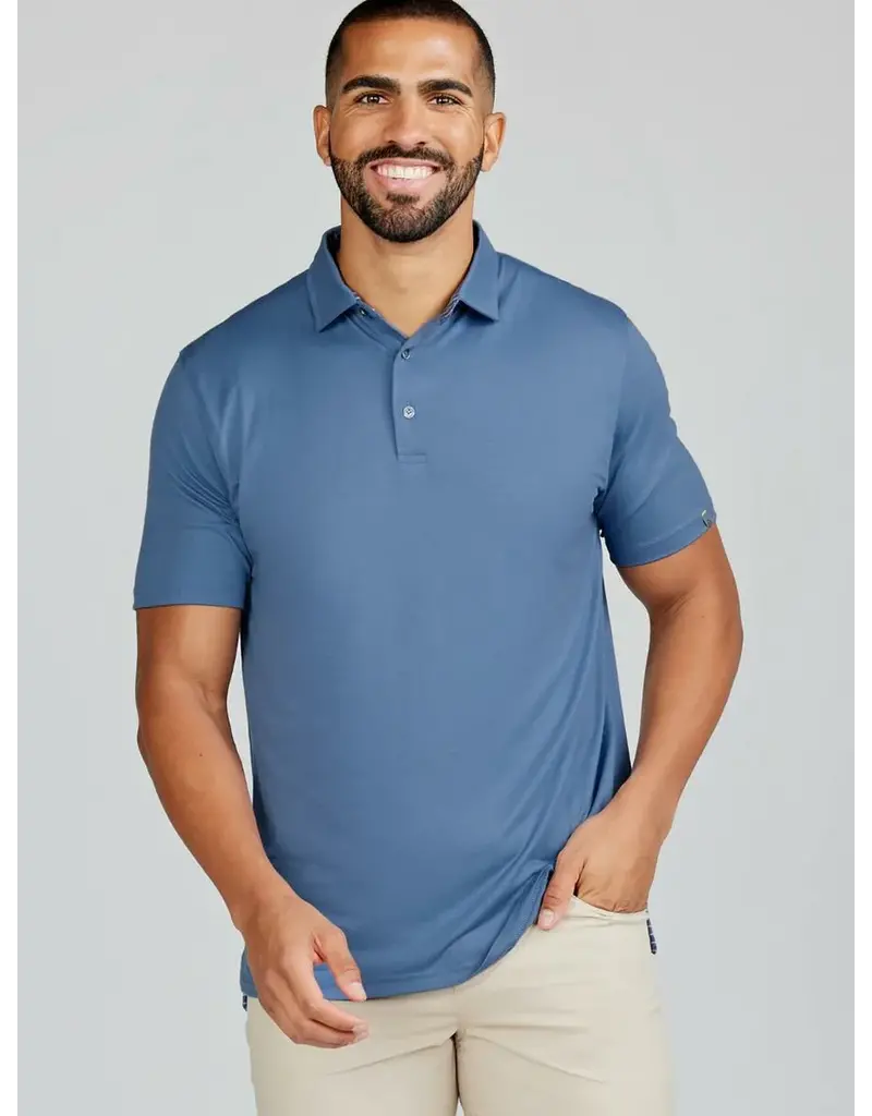 Tasc Cloud Lightweight Polo Blue Topaz Heather