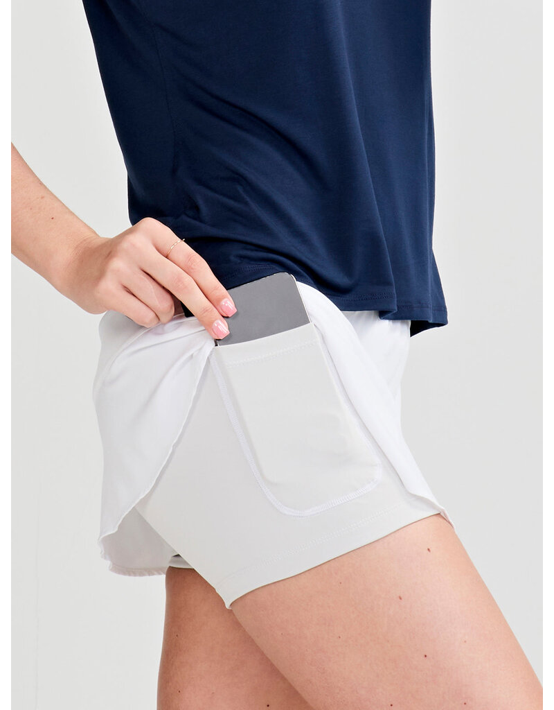 Tasc On the Court 13in Skirt White