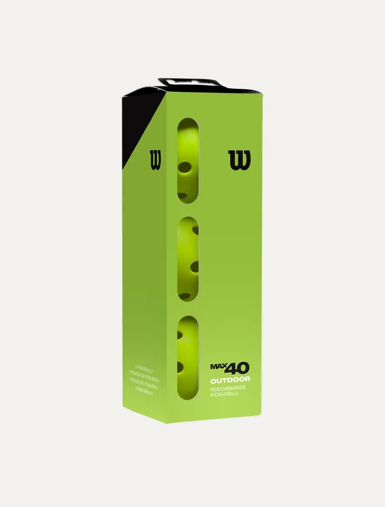 Wilson MAX 40 OUTDOOR PICKLE BALL 3 PACK