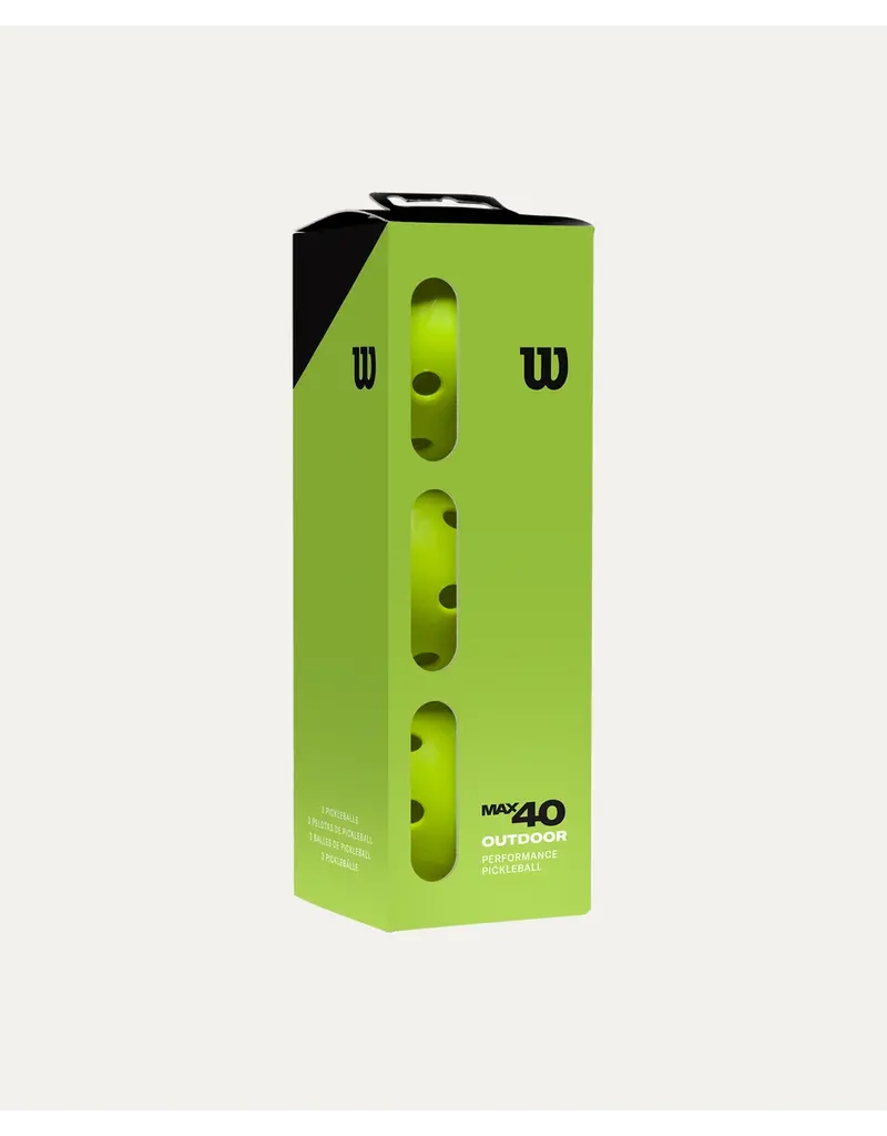 Wilson MAX 40 OUTDOOR PICKLE BALL 3 PACK