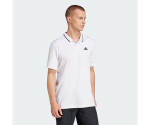 Men's Club Tennis Climacool Piqué Polo Shirt White - Tennis Topia