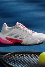 Adidas Courtjam Control 3 Women's - Cloud White / Champagne Met. / Lucid Red