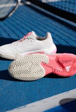 Adidas Courtjam Control 3 Women's - Cloud White / Champagne Met. / Lucid Red