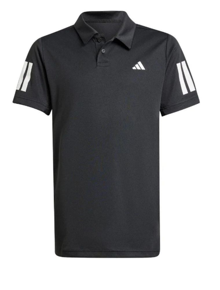Adidas Boys Club 3-Stripe Polo - Black