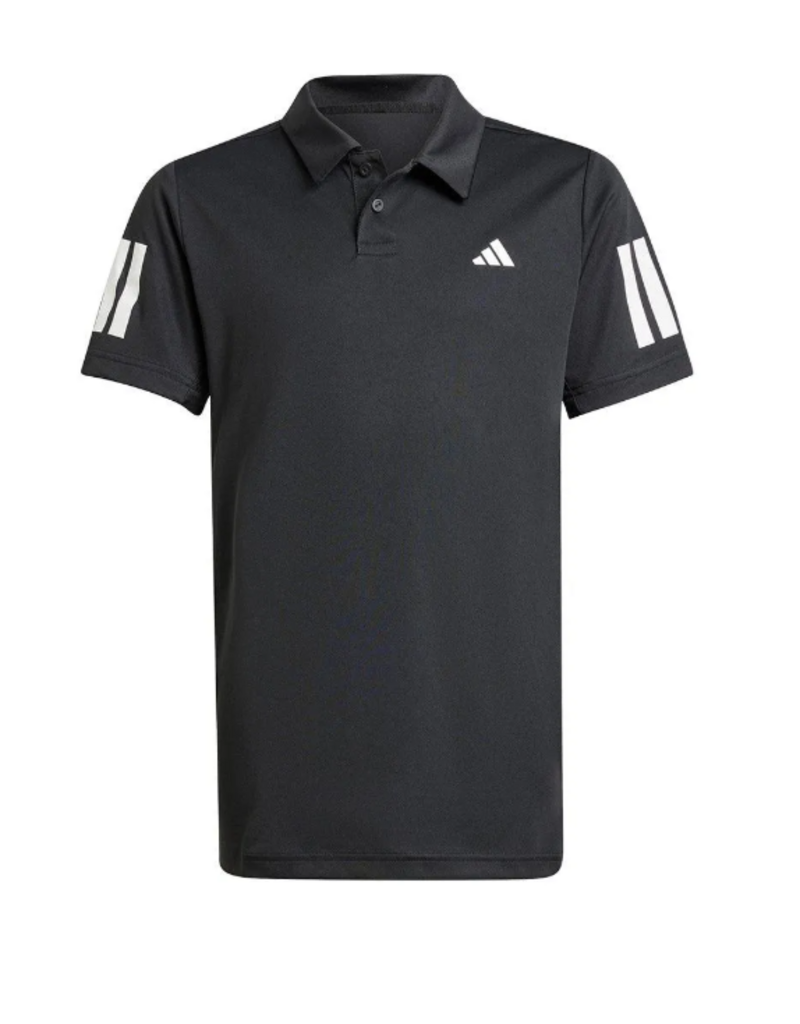 Adidas Boys Club 3-Stripe Polo - Black