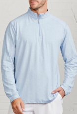 Tasc Carrollton 1/4  Quarter Zip Cloud Heather/Marble Heather