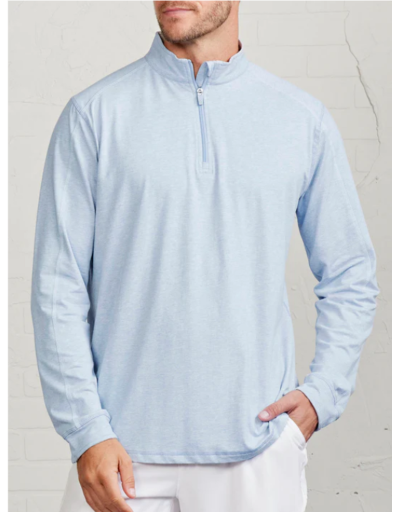 Tasc Carrollton 1/4  Quarter Zip Cloud Heather/Marble Heather