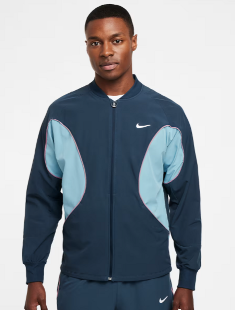 Nike Men's Advantage  Dri-FIT Jacket - Armory Navy/Denim Turquoise/Burgundy Crush/White