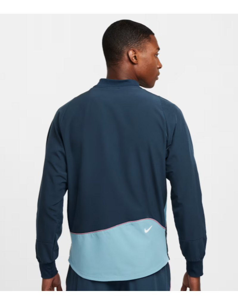 Nike Men's Advantage  Dri-FIT Jacket - Armory Navy/Denim Turquoise/Burgundy Crush/White