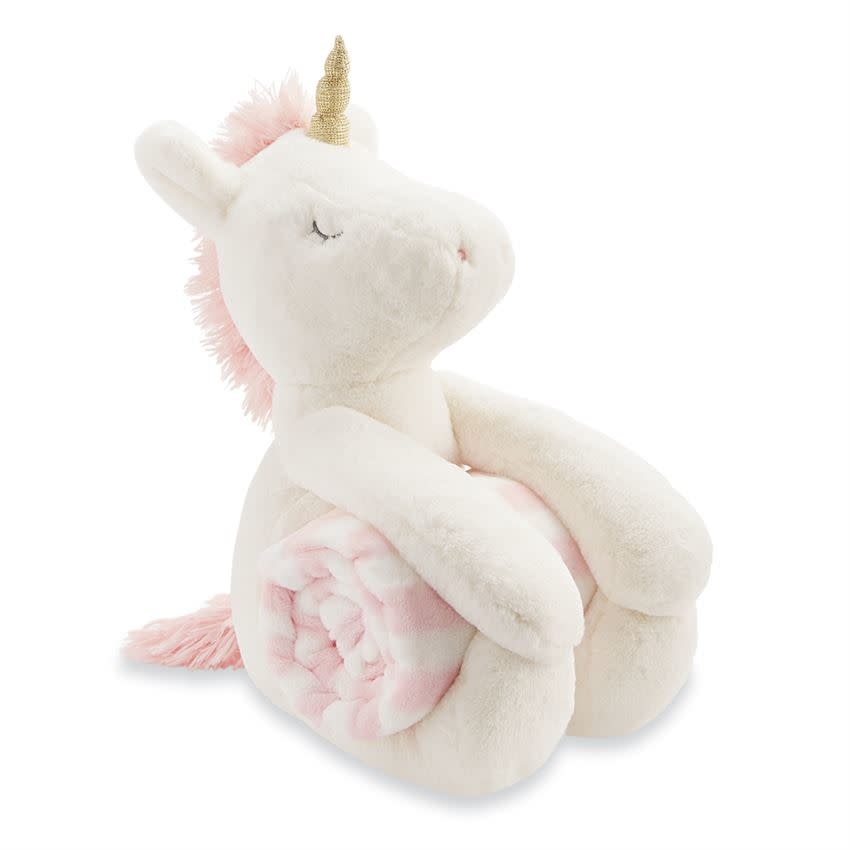 Pink Mud Pie Unicorn Booties White