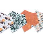 Copper Pearl Baby Bandana Bibs - Bison Set - 4 pack