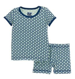 5 Years Kickee Pants Little Boys Print Short Sleeve Pajama Set with Shorts Natural Mayan Pattern