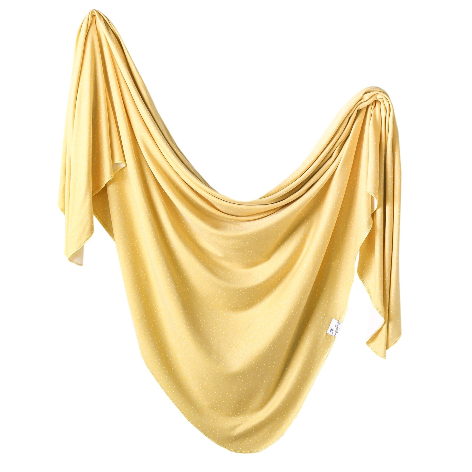 Copper Pearl Knit Blanket - Marigold