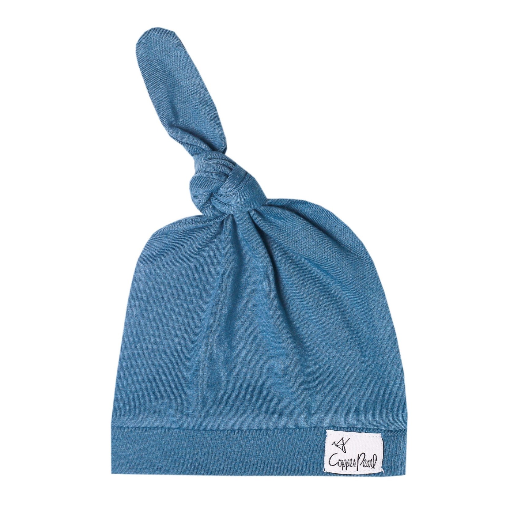 Copper Pearl Top Knot Hat 0-4M - Steel