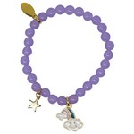 Zomi Gems Magic Rainbow Purple Bead Bracelet