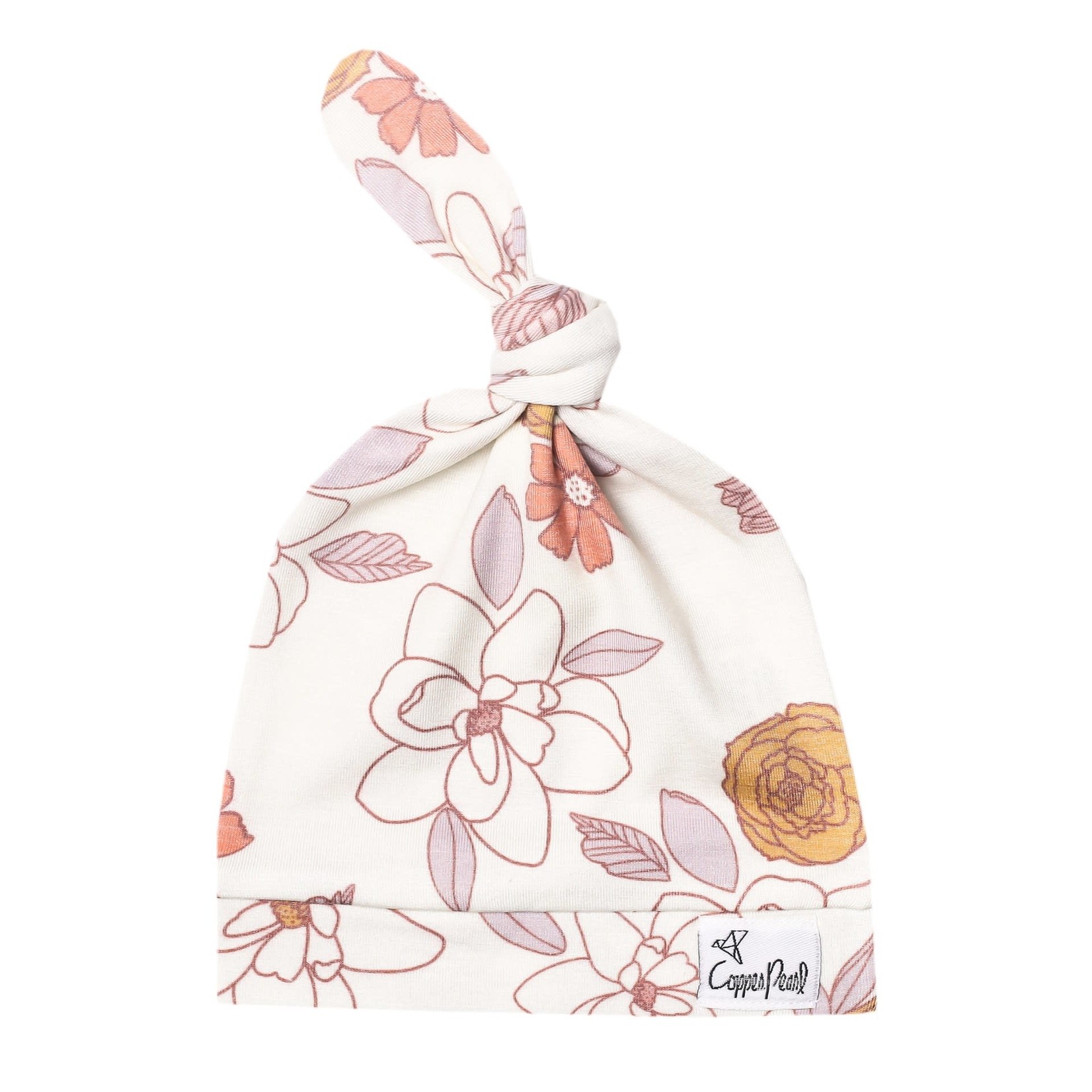 Copper Pearl Top Knot Hat 0-4M - Ferra