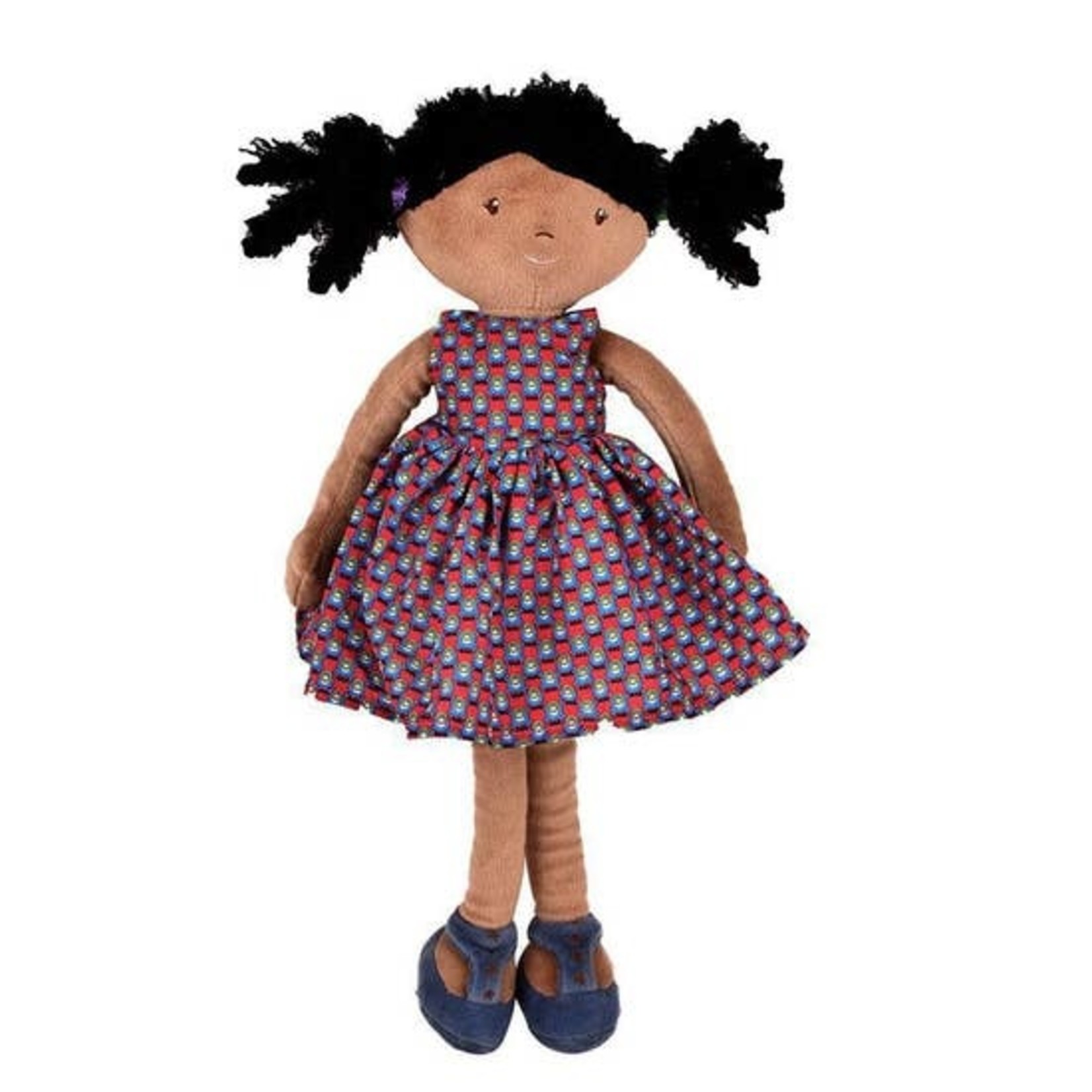 Tikiri Toys Leota - Black Hair with Purple Dress Doll