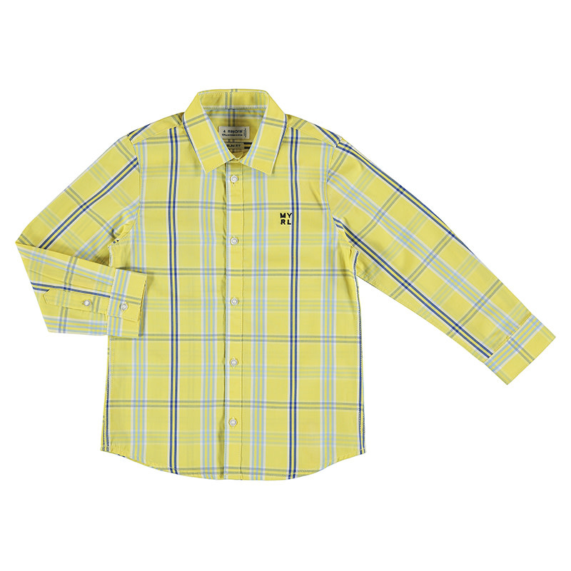 yellow plaid top