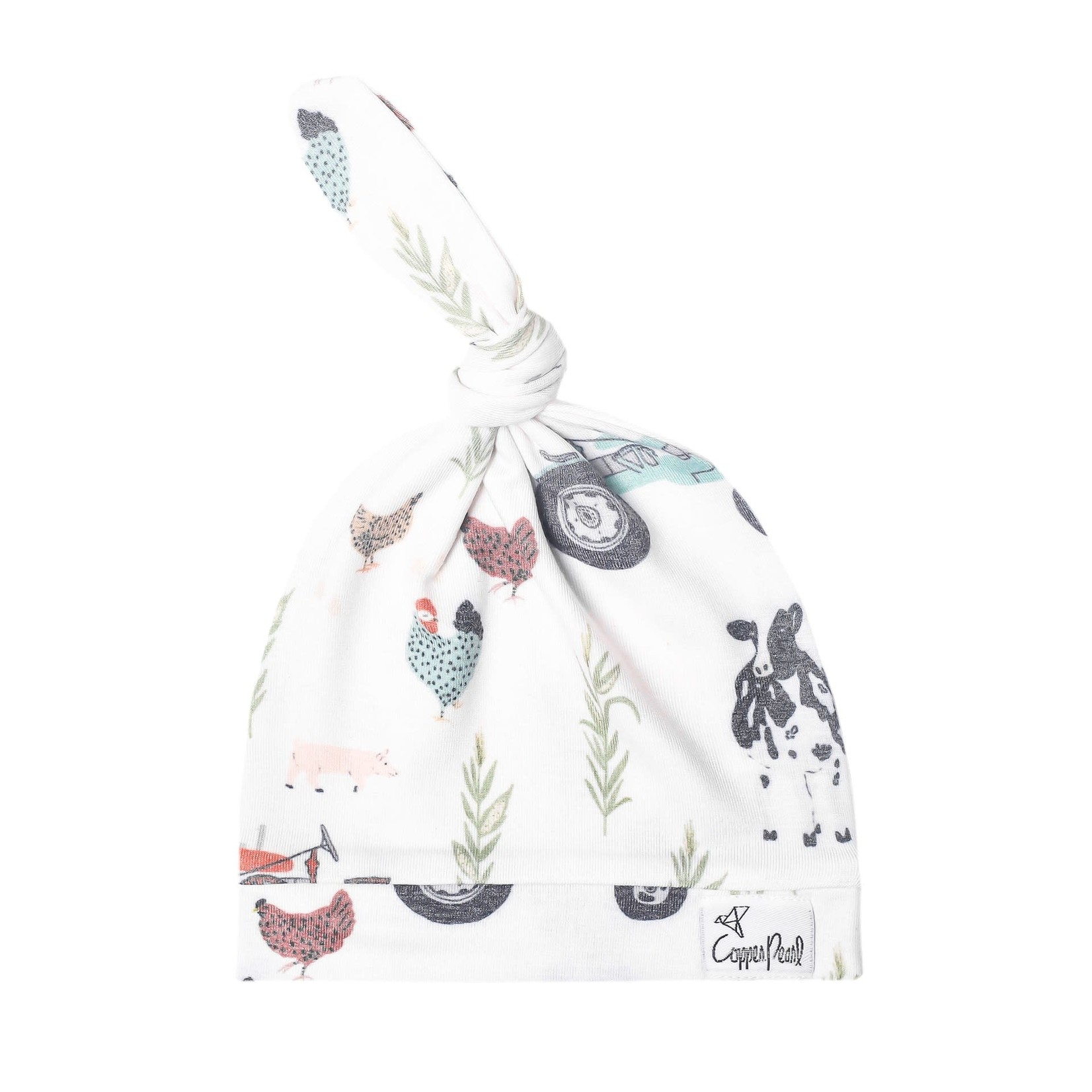 Copper Pearl Top Knot Hat 0-4M - Jo Farm