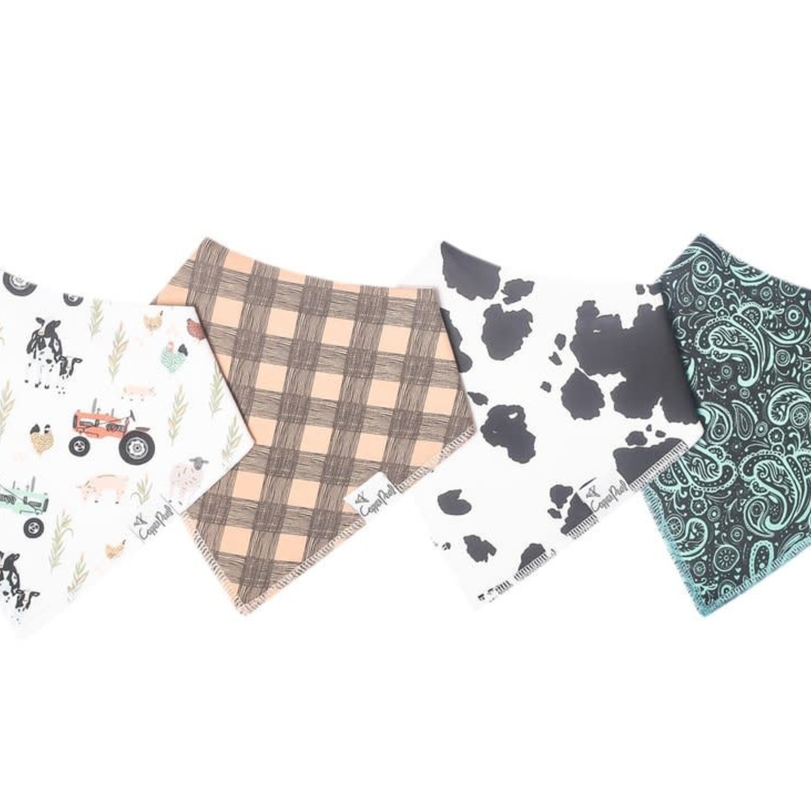 Copper Pearl Baby Bandana Bibs - Jo Farm Set - 4 pack