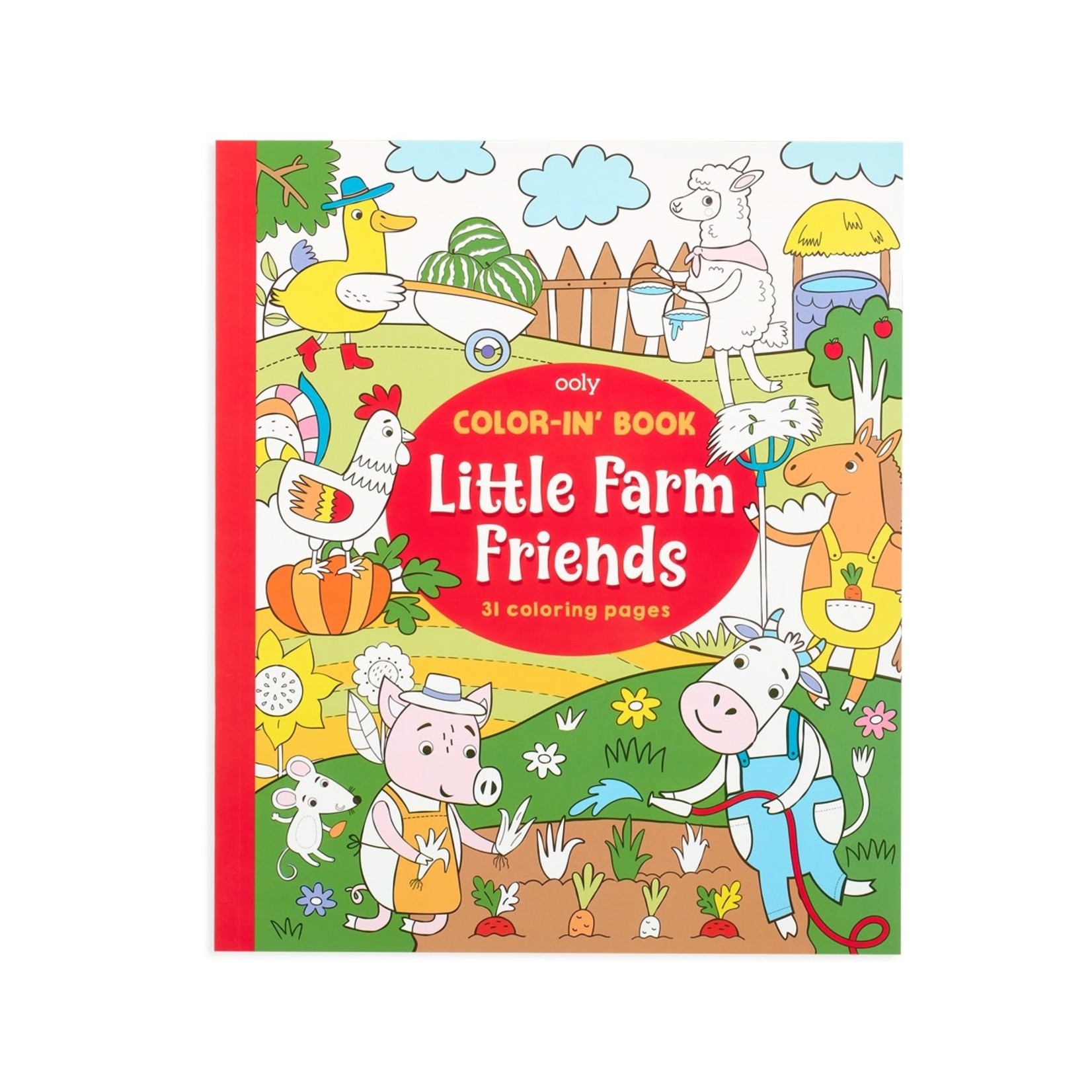 Ooly Color-in' Book: Little Farm Friends (8" x 10")