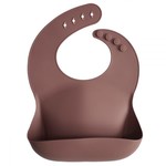 Mushie & Co Silicone Baby Bib, Woodchuck