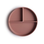 Mushie & Co Silicone Suction Plate, Cloudy Mauve