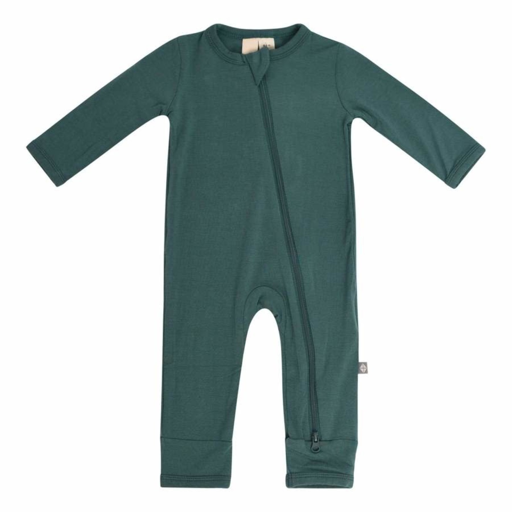 Zippered Romper in Emerald - Kicks and Giggles