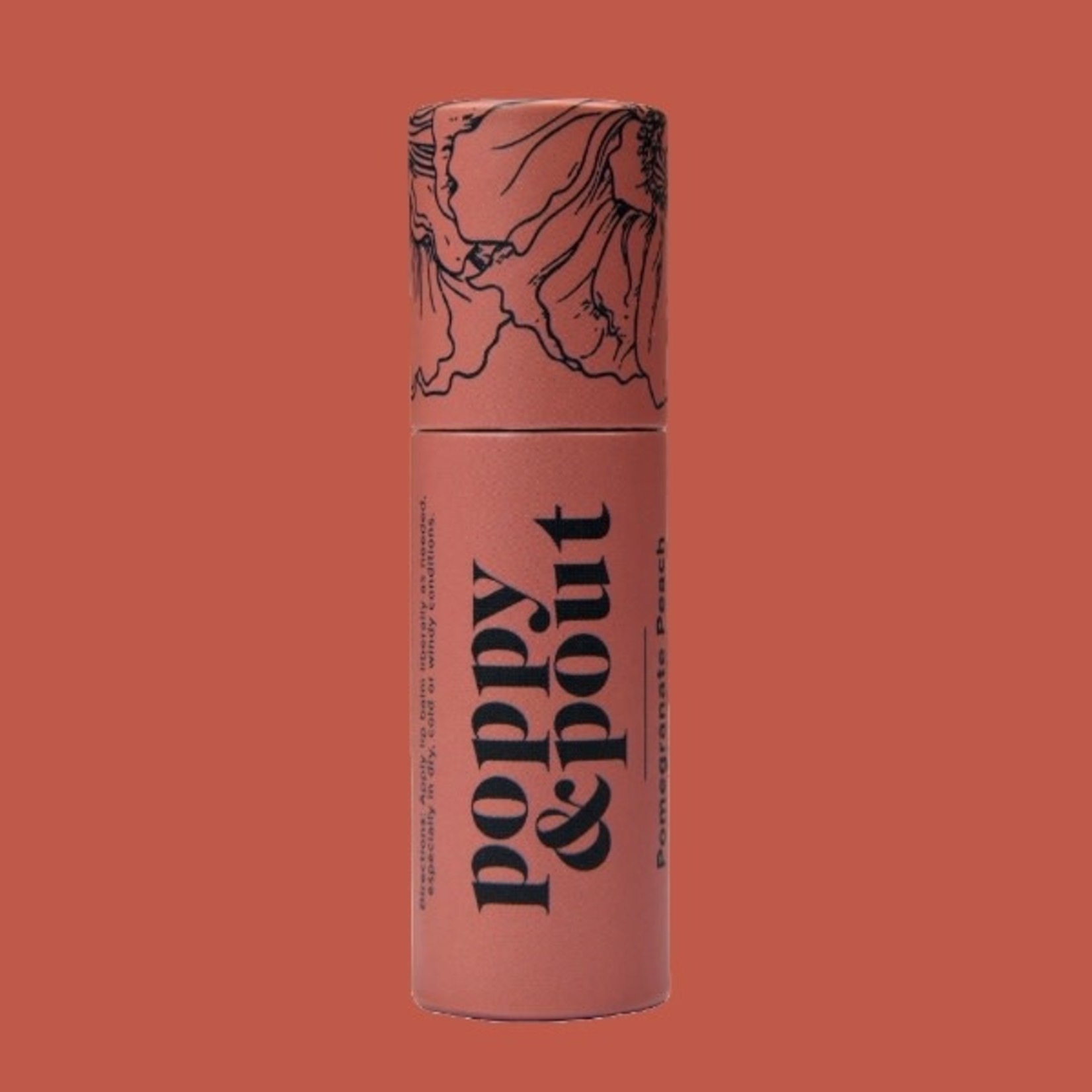 Poppy & Pout Lip Balm Pomegranate Peach