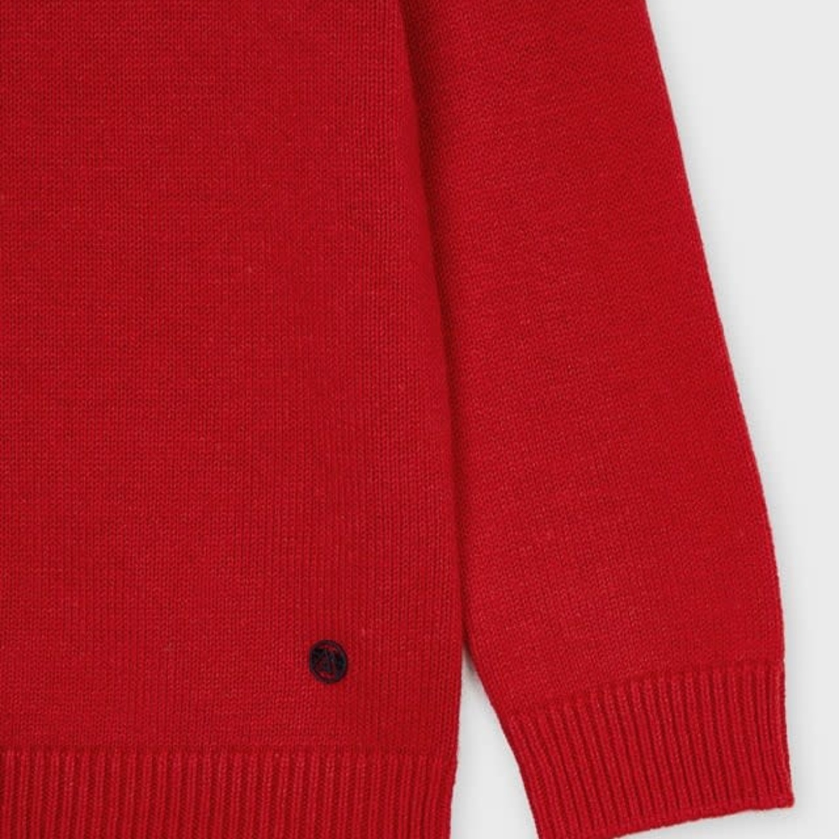 Mayoral Basic Crew Neck Sweater, Red Mix